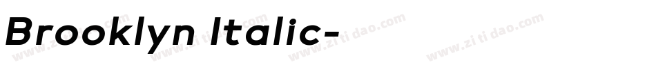 Brooklyn Italic字体转换
